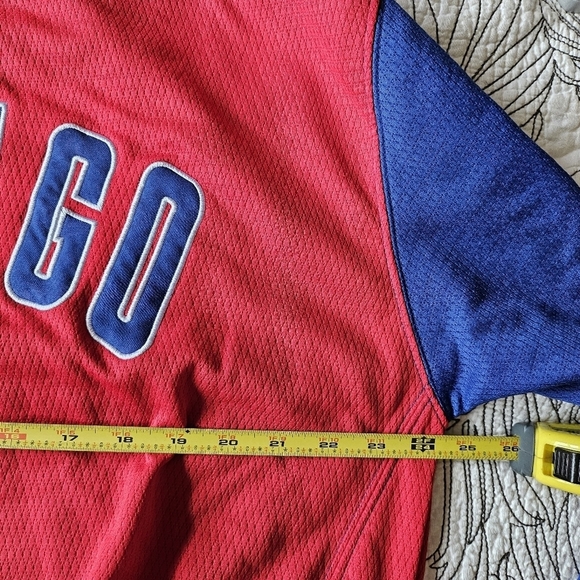 VGUC Chicago Cubs Stitches Pullover Kangaroo Pocket Red Blue Women Xlarge - Picture 10 of 14